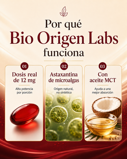 Bio Origen Labs Astaxantina 12 mg + MCT